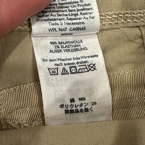 Women's Eddie Bauer 10 Medium Capri Pants Chino Khakis Twill Stretch Khaki NWOT - Picture 11 of 12